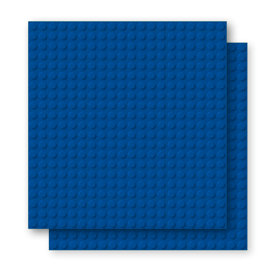 BRIXIES Plus Basis Platte Blau 20 x 20 cm